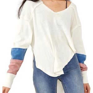 We The Free | Goalie Tee Colorblock Long Sleeve Top